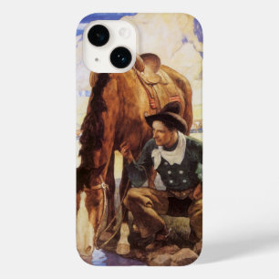 Cowboy Watering His Horse van NC Wyeth,  kunst Case-Mate iPhone Case