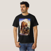 Cowboy Watering His Horse van NC Wyeth, kunst T-shirt (Voorkant volledig)