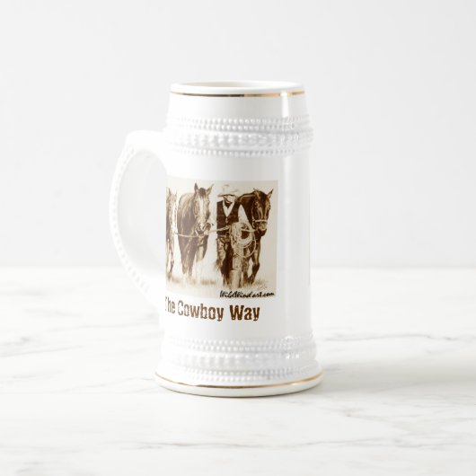 Cowboy Way stein Bierpul (Voorkant links)
