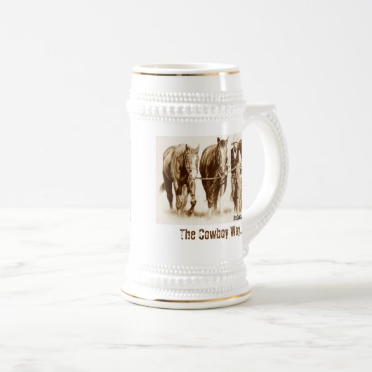 Cowboy Way stein Bierpul (Voorkant rechts)