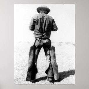 Cowboy Wearing Chaps Poster
