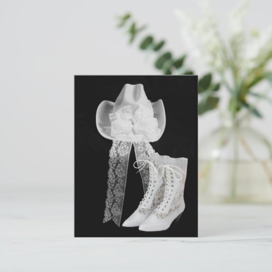 Cowboy Wedding Briefkaart (Staand voorkant)