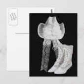 Cowboy Wedding Briefkaart (Voorkant / Achterkant)