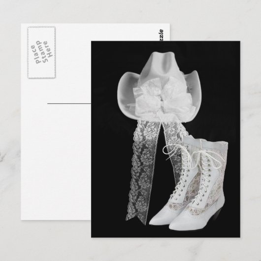 Cowboy Wedding Briefkaart (Voorkant / Achterkant)