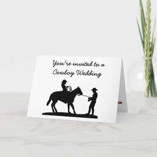  Cowboy Wedding Kaart (Voorkant)