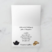  Cowboy Wedding Kaart (Binnen)