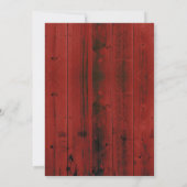 Cowboy Wedding Rustic Sunflower Red Barn Wood Kaart (Achterkant)