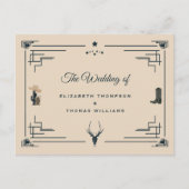 Cowboy Wedding  Westerne QR-code RSVP Briefkaart (Voorkant)