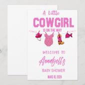 Cowboy Welkom Baby shower teken, Wild West Baby Save The Date (Voorkant / Achterkant)