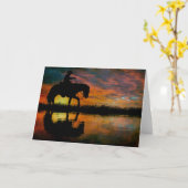 Cowboy-Wenskaart Kaart (Gele Bloem)