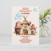 Cowboy Western 1e Verjaardag Kaart (Staand voorkant)