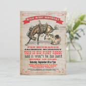 Cowboy Western 1e verjaardagsfeest uitnodigingen (Staand voorkant)