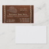 Cowboy, Western afgekoeld leder en pit Visitekaartje (Voorkant / Achterkant)