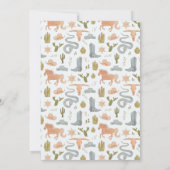 Cowboy Western Baby Foto Geboorte Aankondiging (Achterkant)