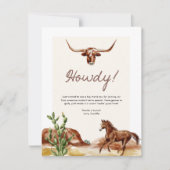 Cowboy Western Baby shower Bedankkaart (Voorkant)
