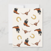 Cowboy Western Baby shower Bedankkaart (Achterkant)