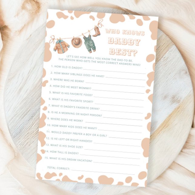 Cowboy Western Baby shower die papa het beste kent (Creator heeft geüpload)