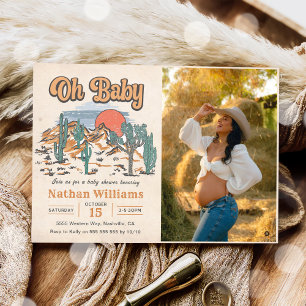 Cowboy Western Baby shower Foto Kaart