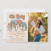 Cowboy Western Baby shower Foto Kaart (Voorkant)