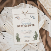 Cowboy Western Baby Shower Invitation Kaart