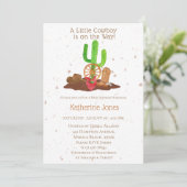 Cowboy Western Baby shower Kaart (Staand voorkant)