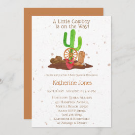 Cowboy Western Baby shower Kaart