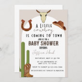 Cowboy Western Baby shower Kaart (Voorkant / Achterkant)
