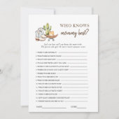 Cowboy Western Baby shower spel Kaart (Voorkant)