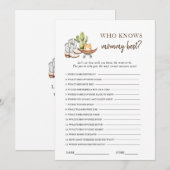 Cowboy Western Baby shower spel Kaart (Voorkant / Achterkant)