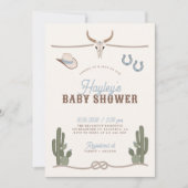 Cowboy Western Baby Shower Uitnodiging (Voorkant)