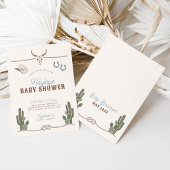 Cowboy Western Baby Shower Uitnodiging
