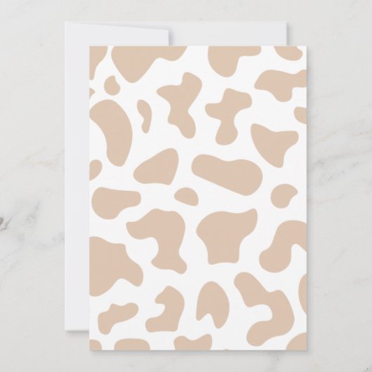 Cowboy Western Baby Shower Voorspellingen Plezieri Kaart (Achterkant)