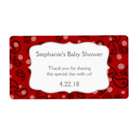 Cowboy Western Baby shower Waterfles Favor Etiket