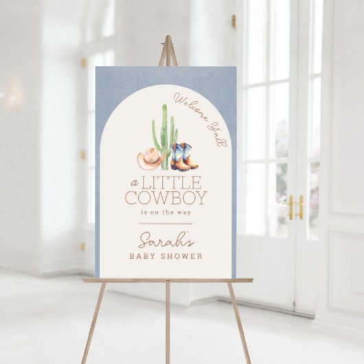 Cowboy Western Baby shower Welkomstbord Poster