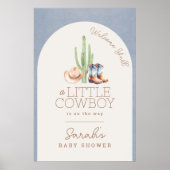 Cowboy Western Baby shower Welkomstbord Poster (Voorkant)