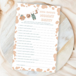 Cowboy Western Baby shower Wie kent mama het beste