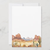 Cowboy Western Birthday Invitation Kaart (Achterkant)