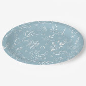 Cowboy Western Blauw Papier Bord (Gekanteld)