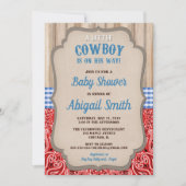 Cowboy western blauw rood bandana rustige baby sho kaart (Voorkant)
