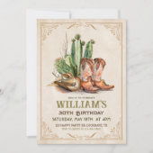  Cowboy Western Boots Pet en Desert Cactus Kaart (Voorkant)