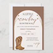 Cowboy Western Boy Baby shower Uitnodiging (Voorkant)