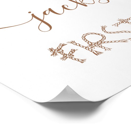 Cowboy Western Boy Clothesline 1st Rodeo Poster (Hoek)