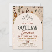Cowboy Western Boys Verjaardagsfeestuitnodiging Kaart (Voorkant)