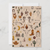 Cowboy Western Boys Verjaardagsfeestuitnodiging Kaart (Achterkant)