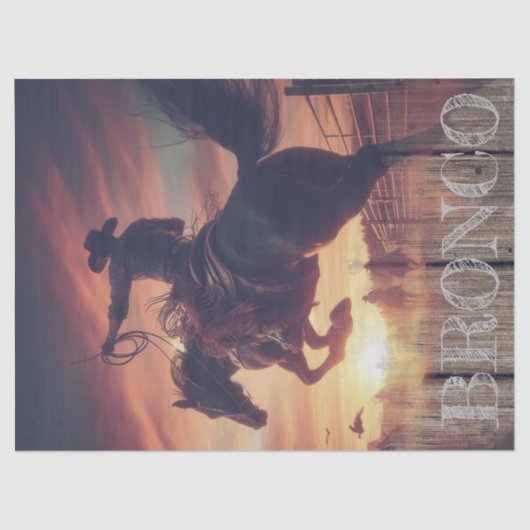 Cowboy Western Bronco Horse Tissuepapier (Voorkant)