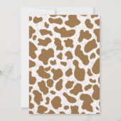 Cowboy Western Brown Plaid Baby shower Kaart (Achterkant)