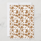 Cowboy Western Brown Plaid Baby shower Uitnodiging (Achterkant)