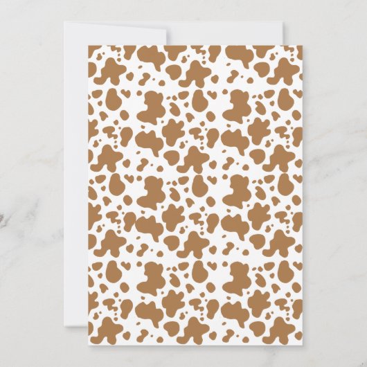 Cowboy Western Brown Plaid Baby shower Uitnodiging (Achterkant)