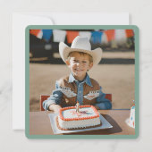 Cowboy Western Cactus Verjaardagsfeest Kaart (Achterkant)