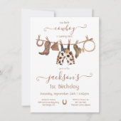 Cowboy Western chaps waslijn verjaardagsfeestje Kaart (Voorkant)